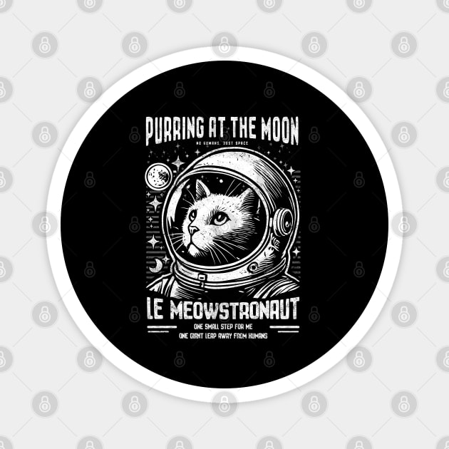 PURRING AT THE MOON Magnet by artslaves
